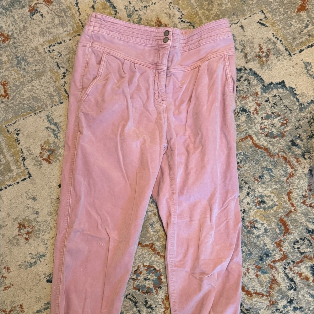 Anthropologie Blush Corduroy Trousers